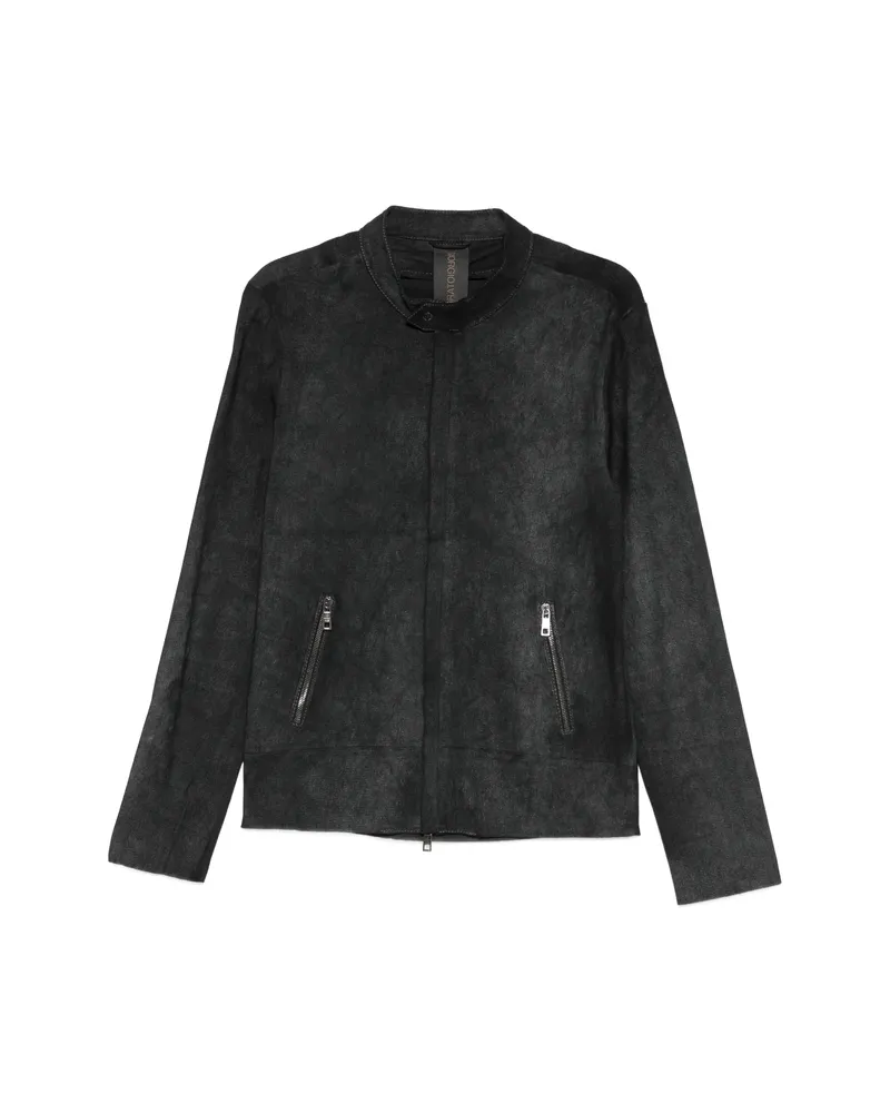 Giorgio Brato Zipped Leather Jacket Black