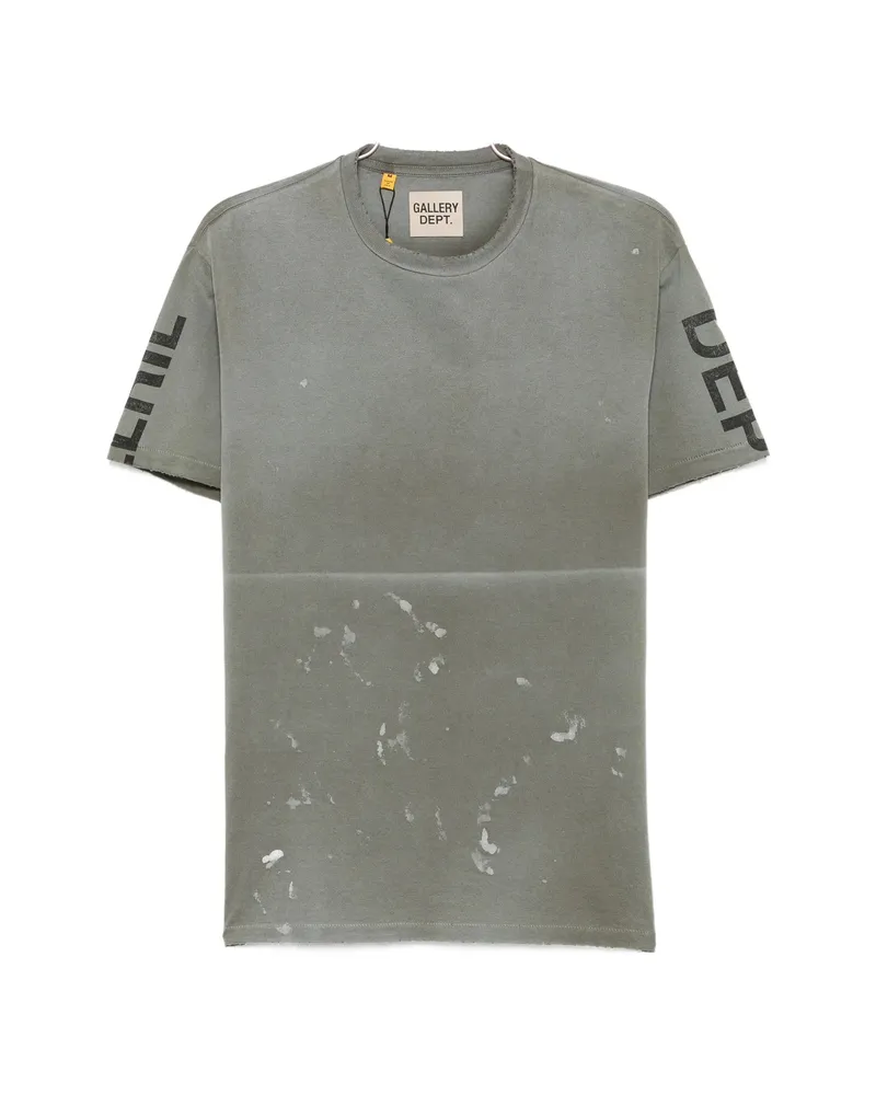 GALLERY DEPT. Paint-splatter Logo-print T-shirt Green