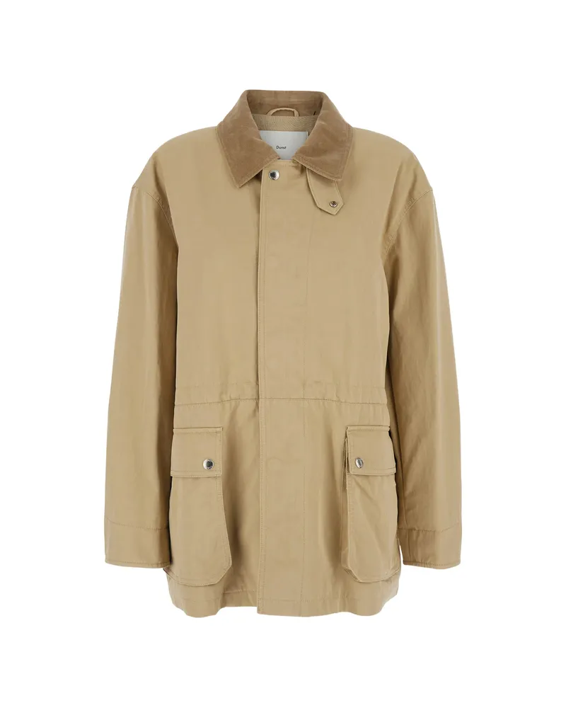 Dunst Corduroy-collar Jacket Neutrals