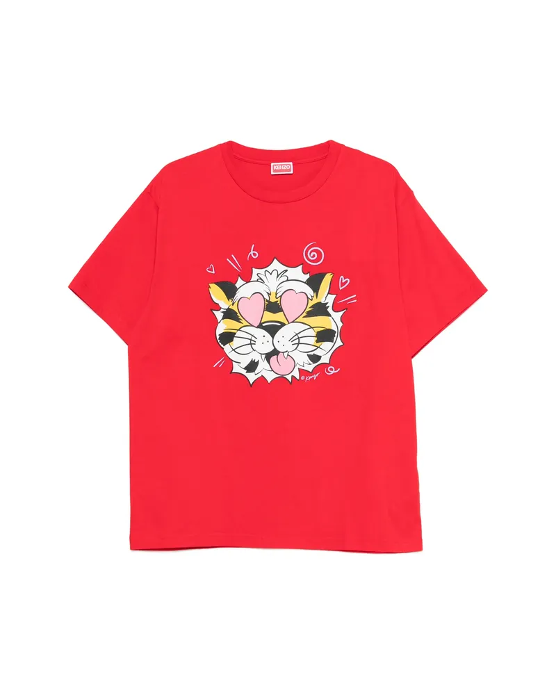 Kenzo Graphic-print T-shirt Red