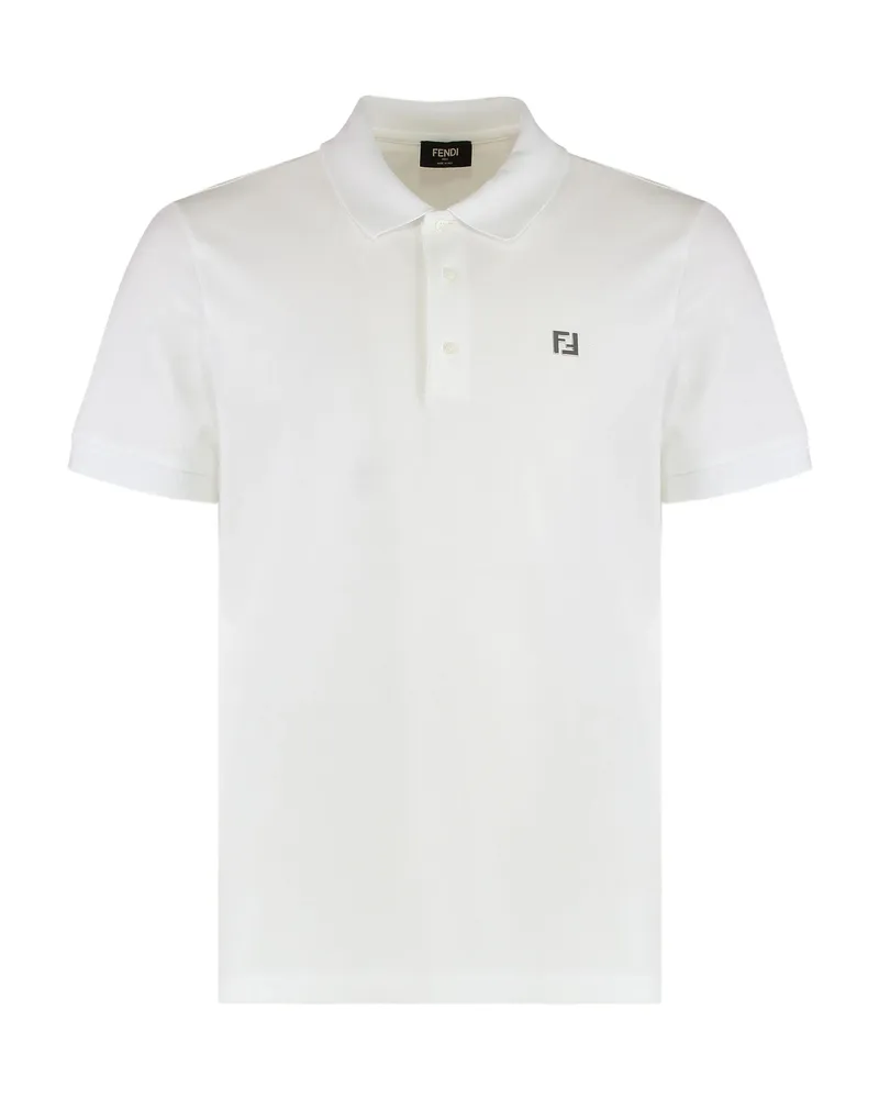 Fendi Cotton Polo Shirt White