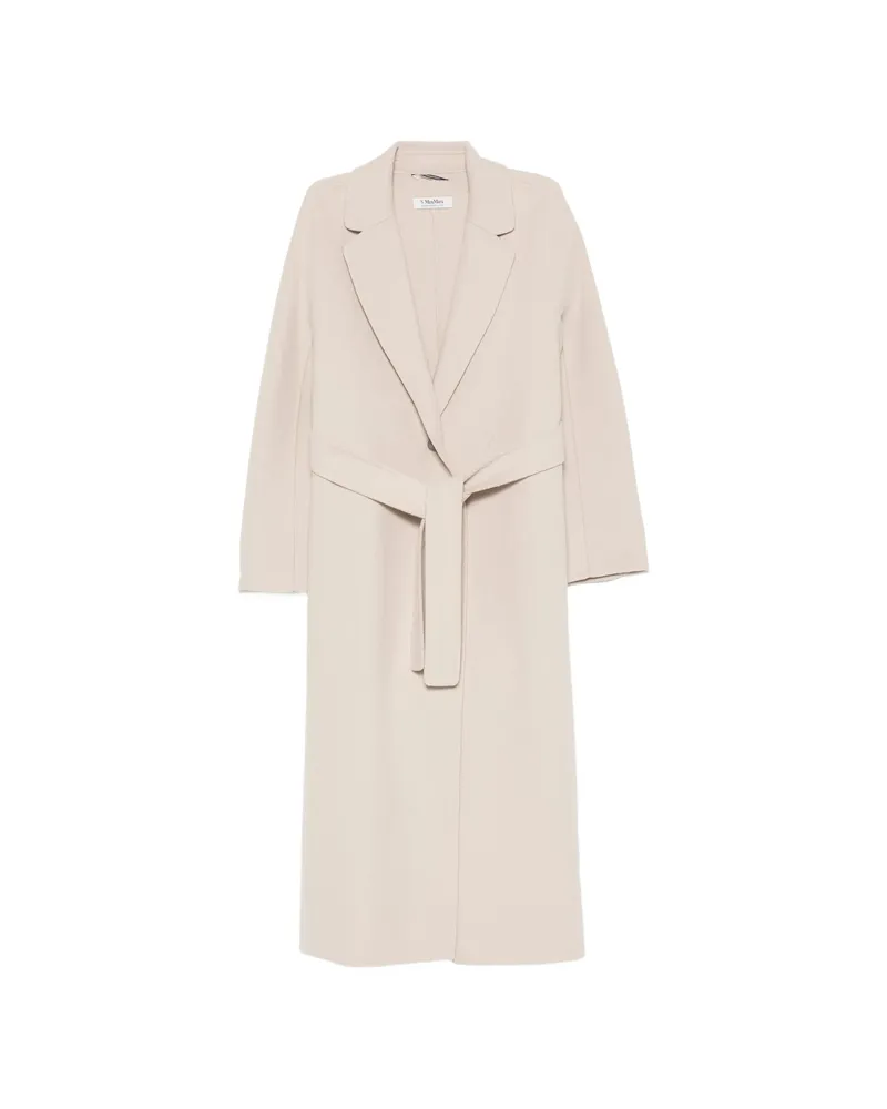 Max Mara Esturia Belted Notch-lapel Coat Neutrals