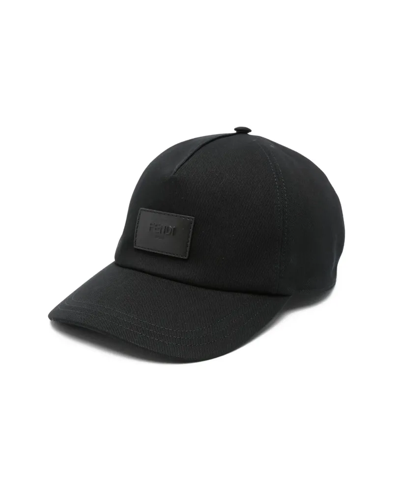 Fendi Logo-plaque Baseball Cap Black