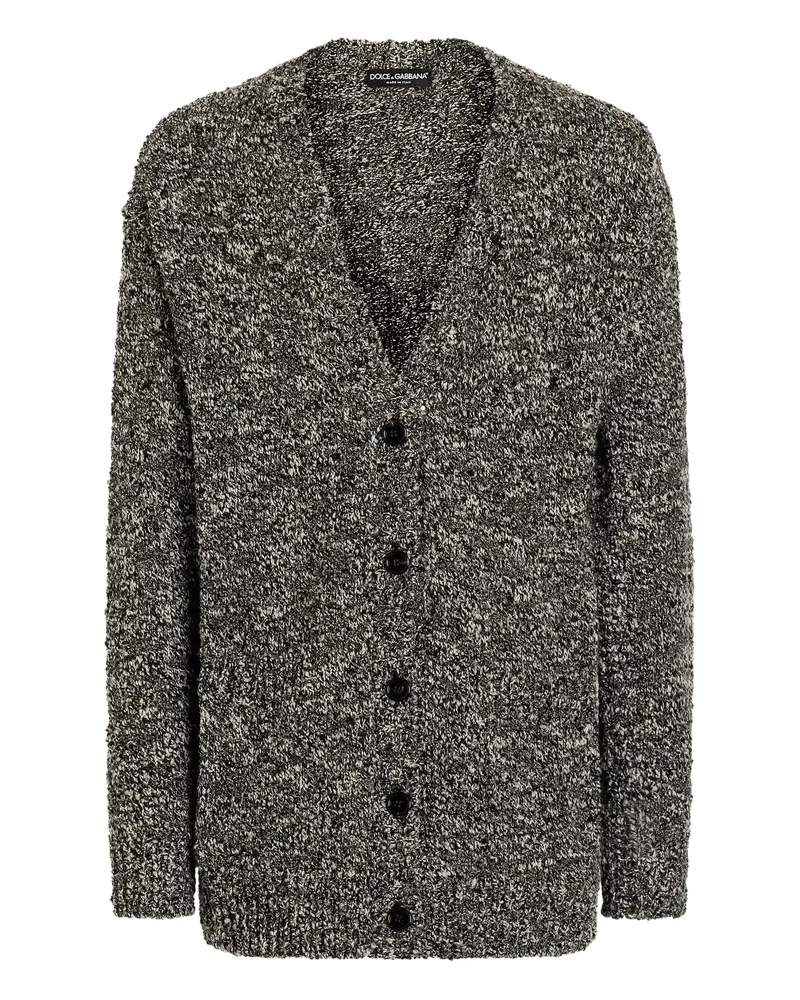 Dolce & Gabbana Marl-knit Cardigan Black