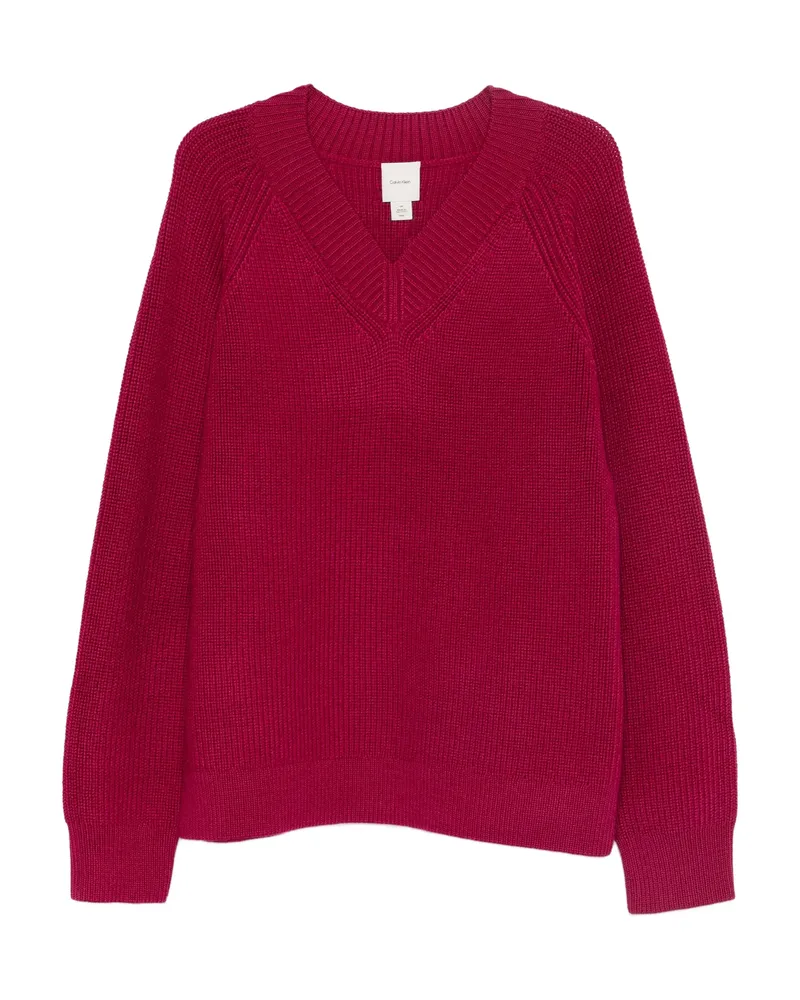 Calvin Klein V-neck Sweater Red