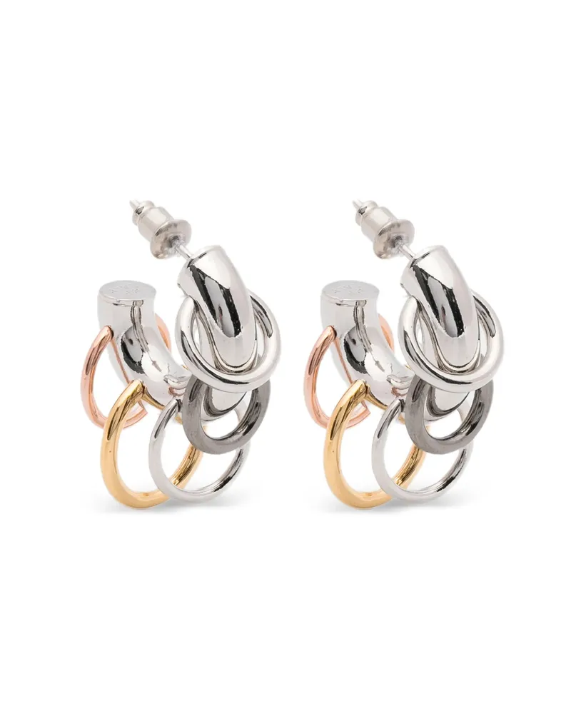 PANCONESI Pierced Hoops Earrings Silver