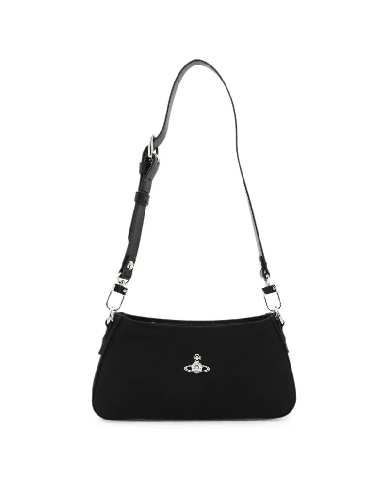 Vivienne Westwood Orb Plaque Shoulder Bag Black