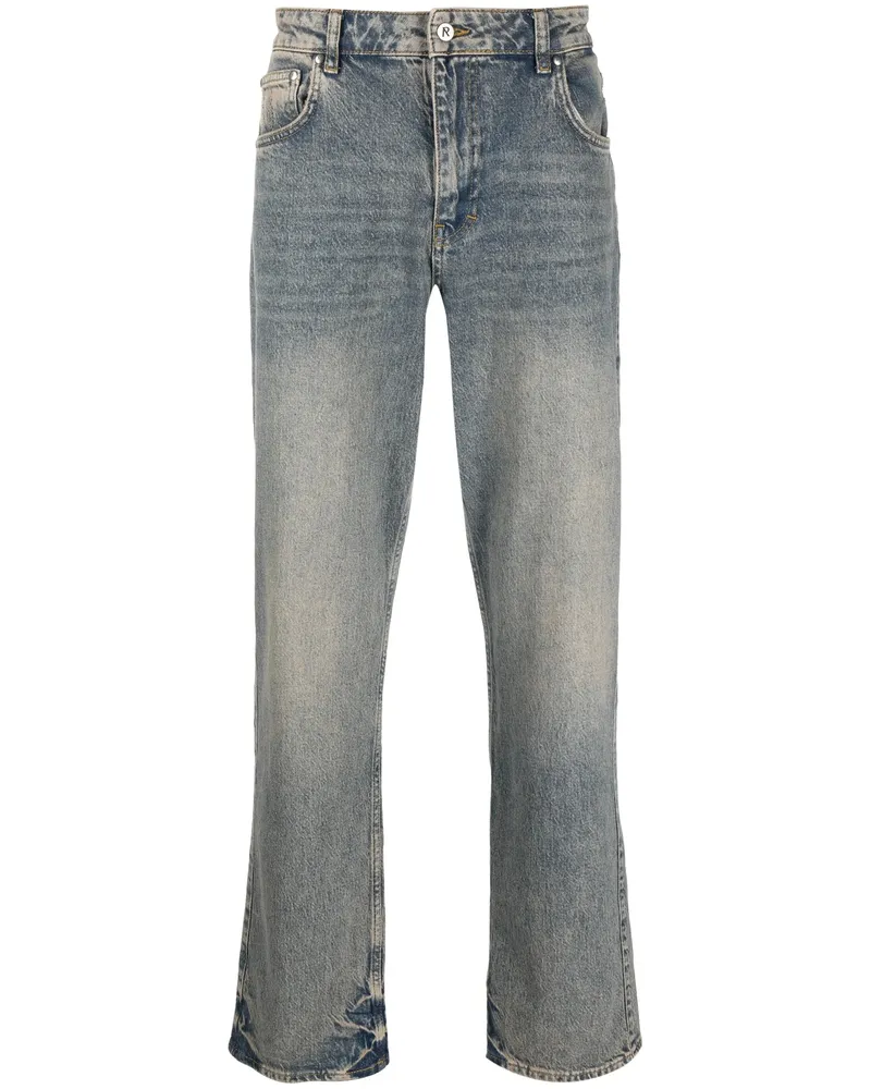 REPRESENT Bleached-effect Straight-leg Jeans Blue