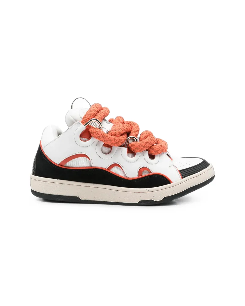 Lanvin Curb Chunky-lace Sneakers White