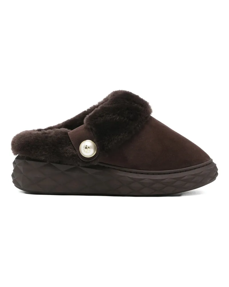 Jimmy Choo Diamond Maxi Mules Brown