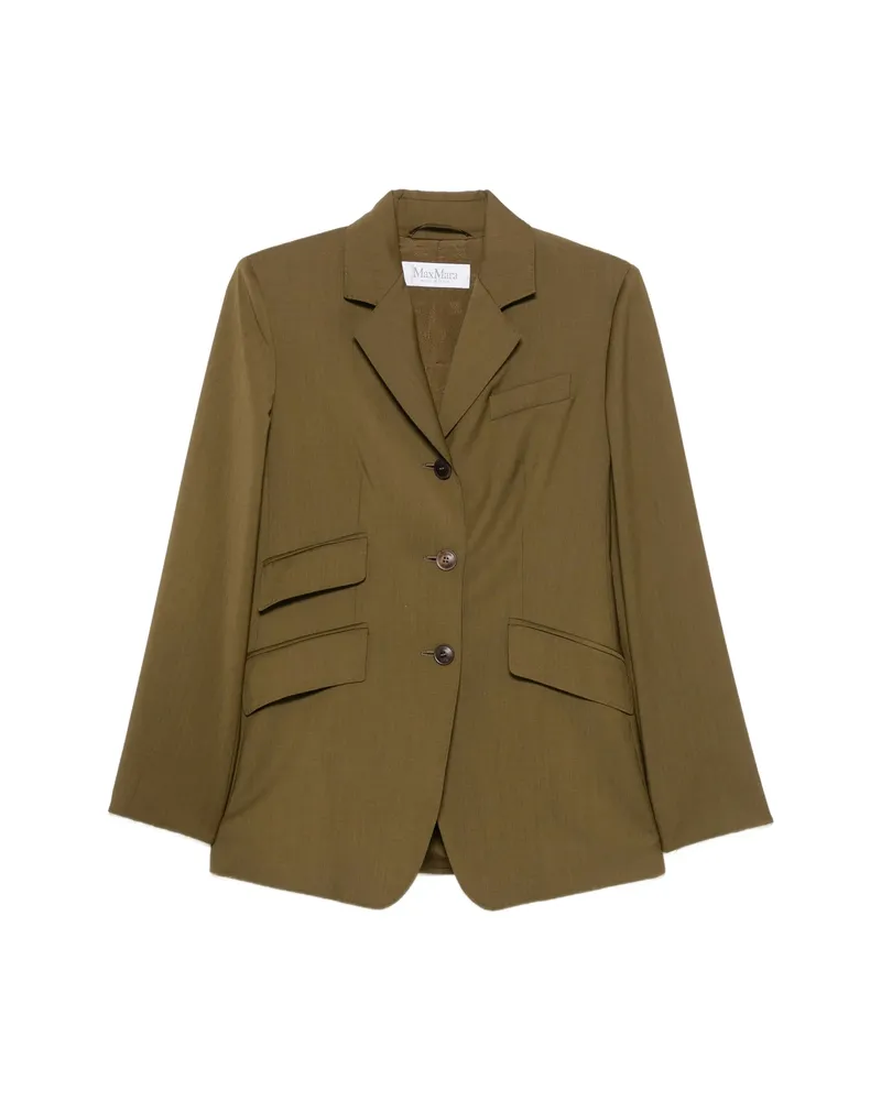 Max Mara Mxmpatio Single-breasted Blazer Green