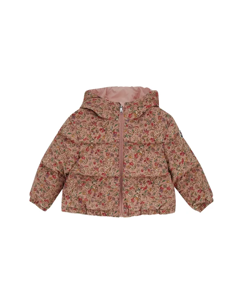Moncler Francesca Floral-print Corduroy Jacket Pink