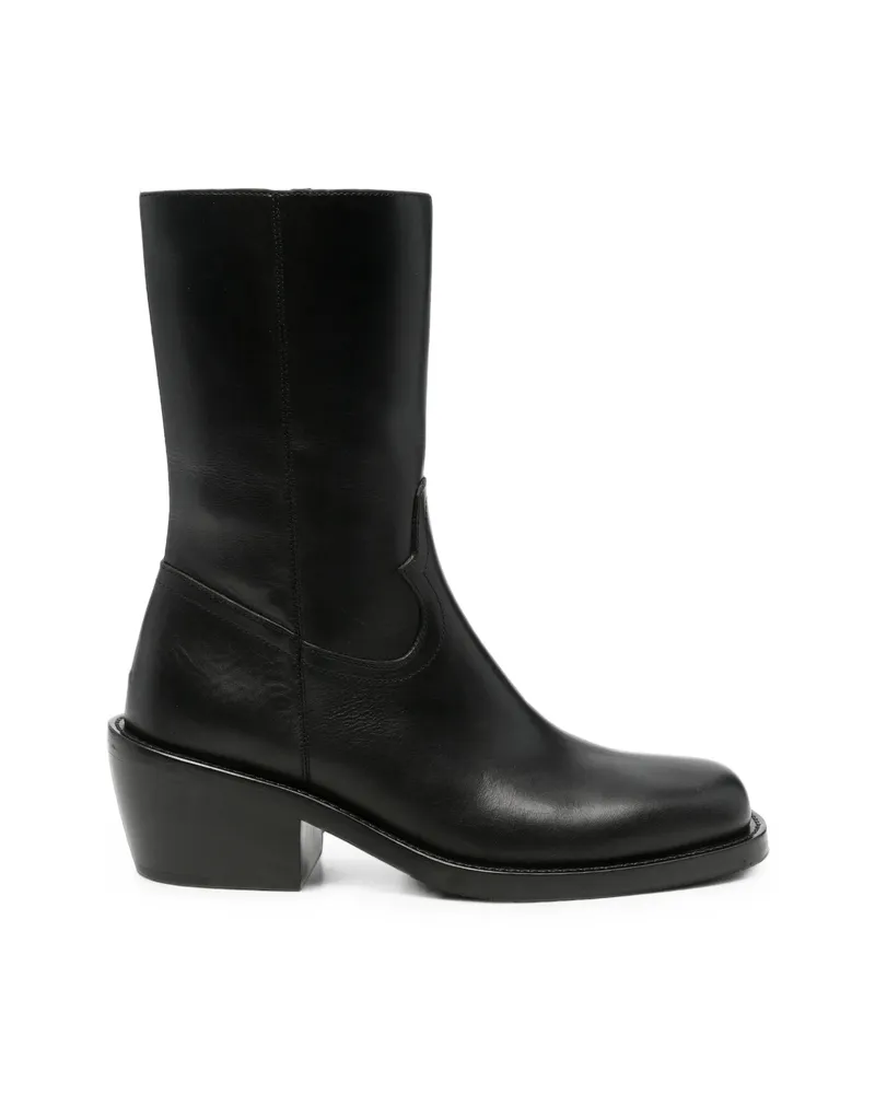 Dries van Noten Western-style Leather Boots Black