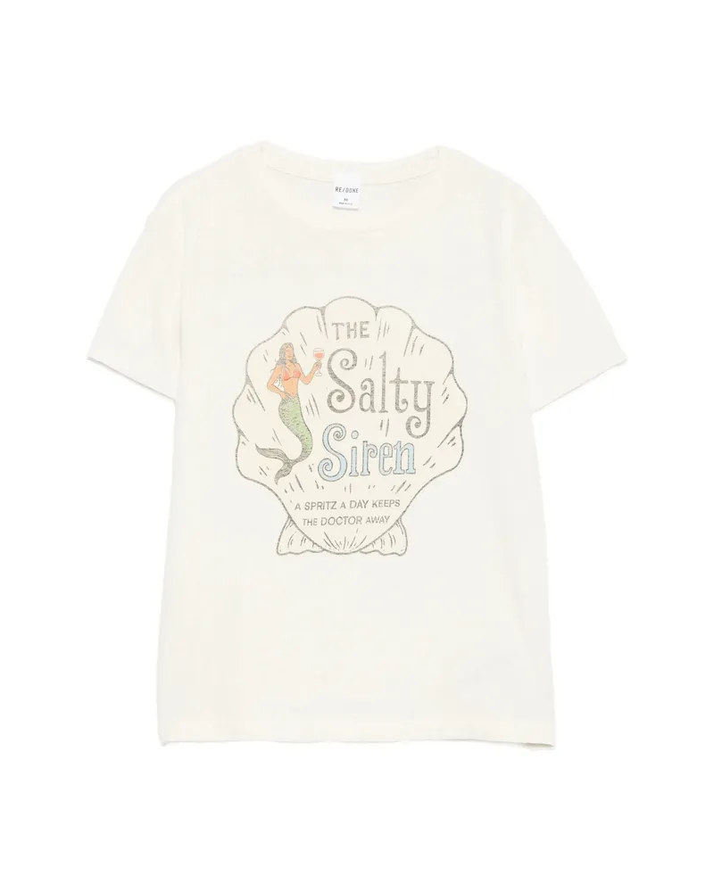 RE/DONE Graphic-print T-shirt Neutrals
