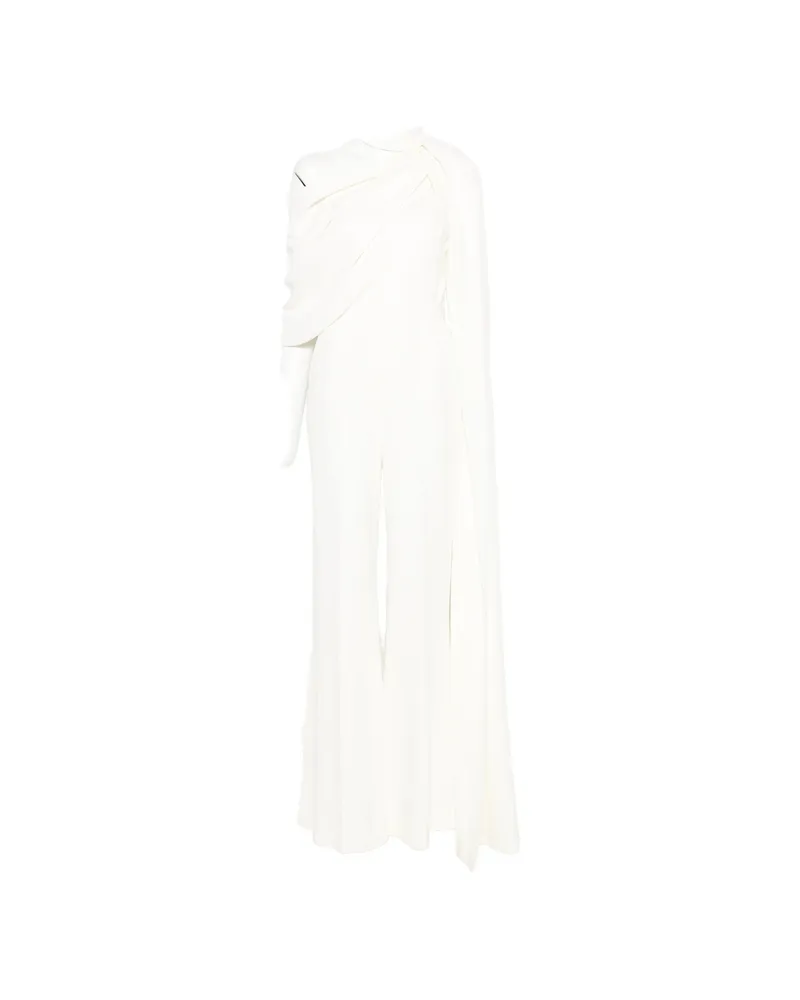 Elie Saab Cady Sleeveless Jumpsuit White