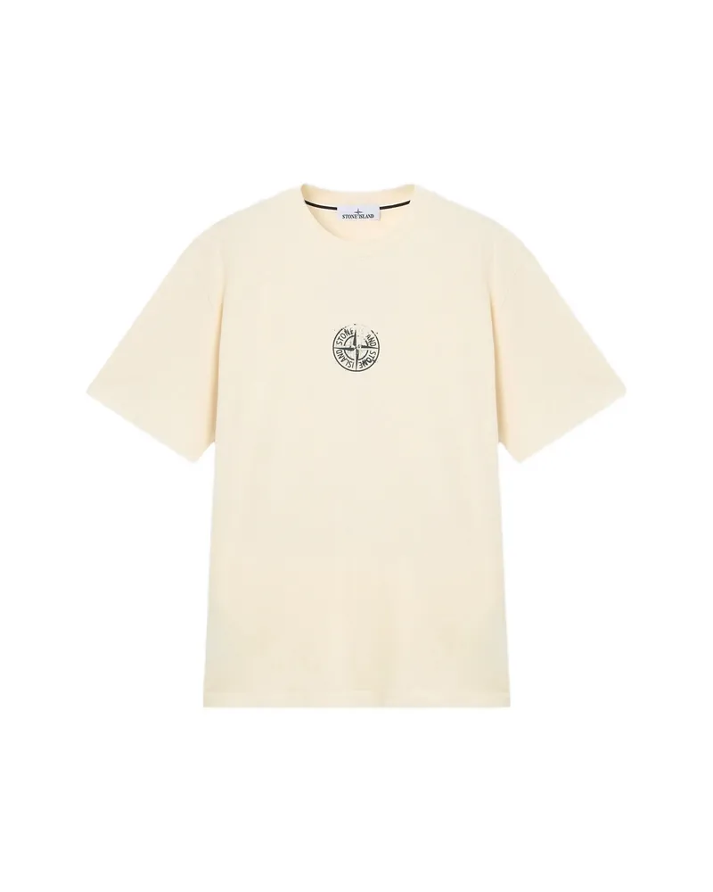 Stone Island Logo-print Crew-neck T-shirt White