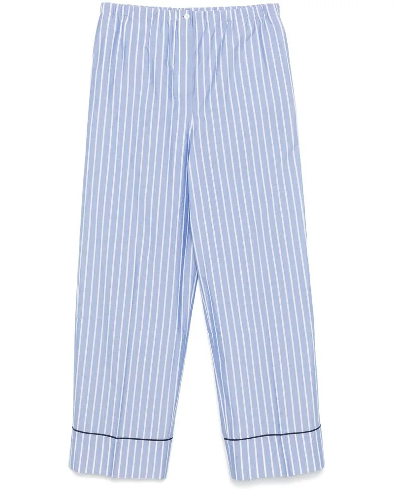Prada Striped Trousers Blue