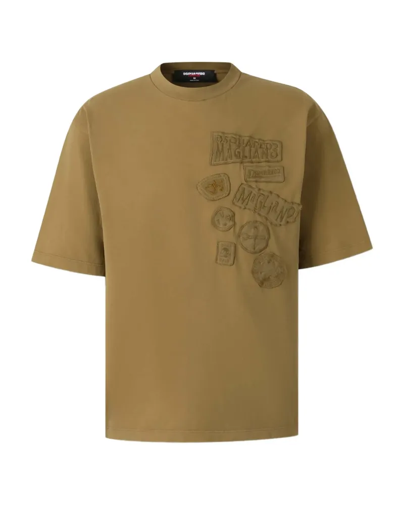 Dsquared2 Embroidered-patch T-shirt Green