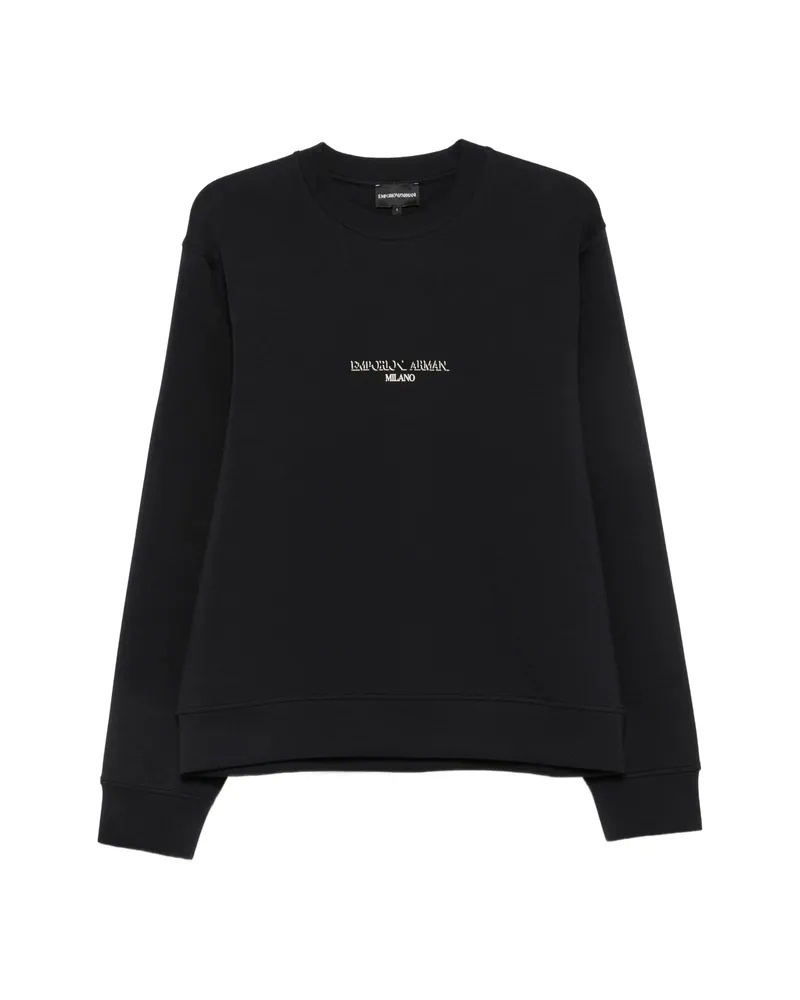 Emporio Armani Logo-print Cotton Sweatshirt Black
