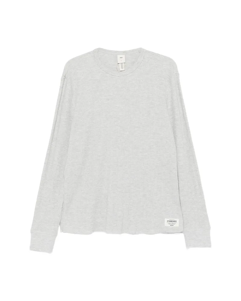 SKIMS Waffle-knit Long-sleeve Sweatshirt Grey