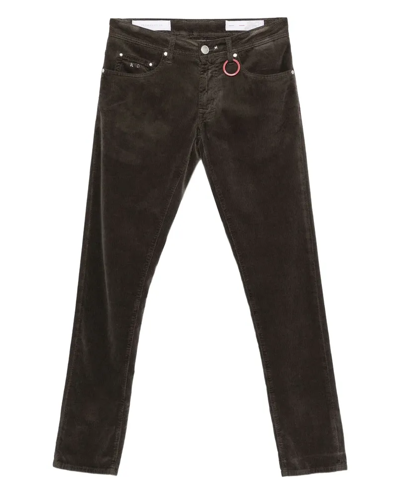 Tramarossa Ring-detail Corduroy Trousers Brown