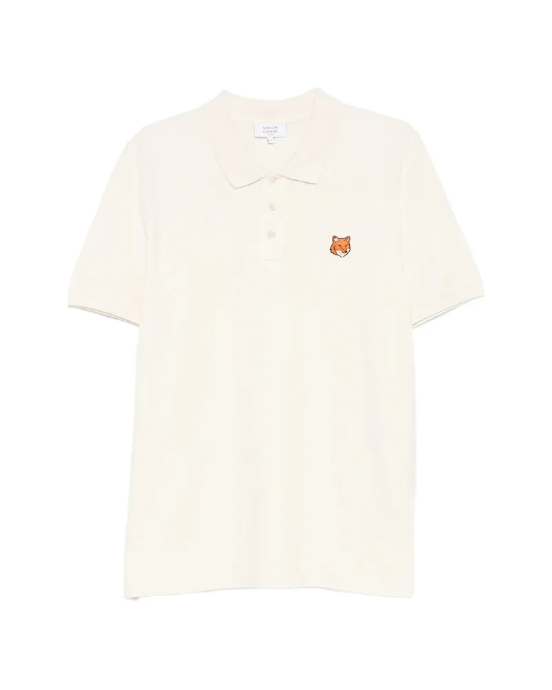 Kitsuné Fox-embroidered Polo Shirt Neutrals