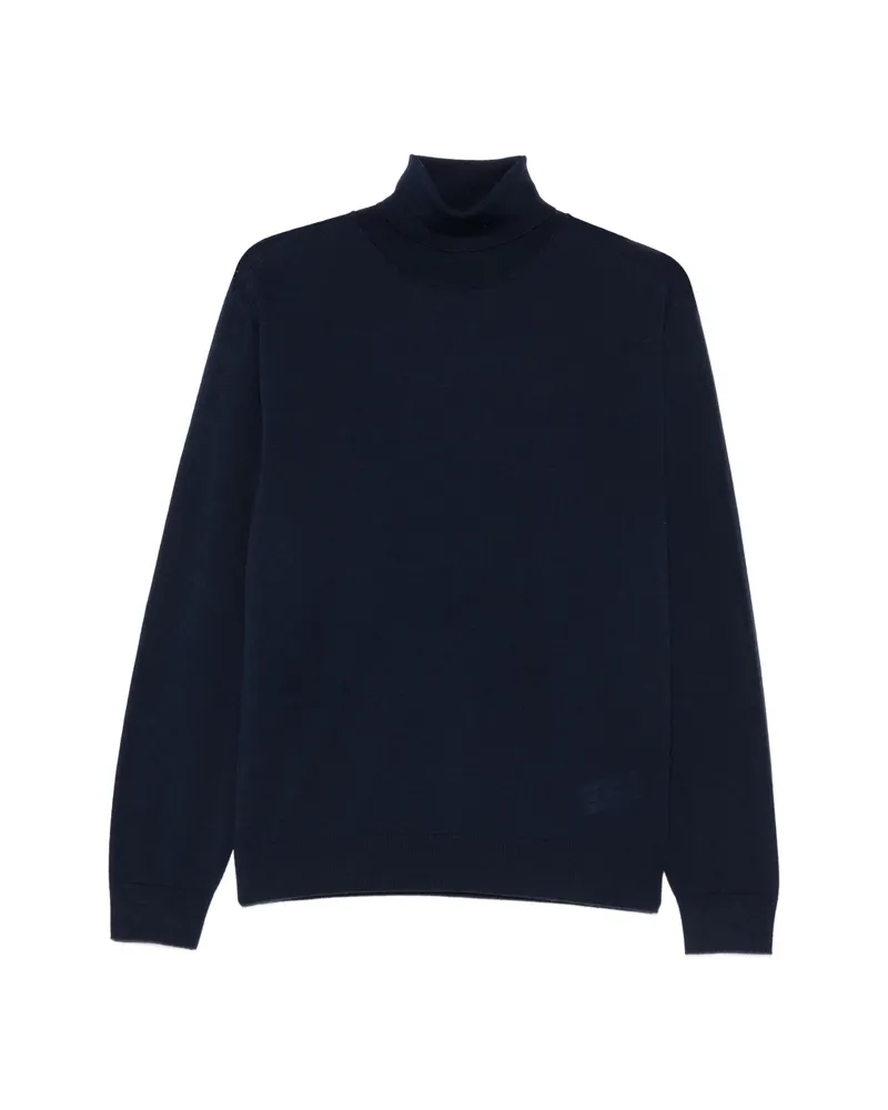 Canali Roll-neck Sweater Blue