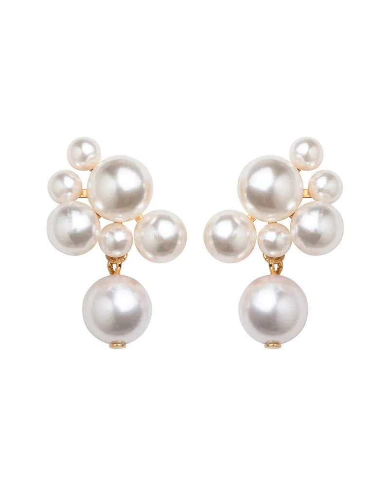 Jennifer Behr Perlita Pearl-detailing Earrings White