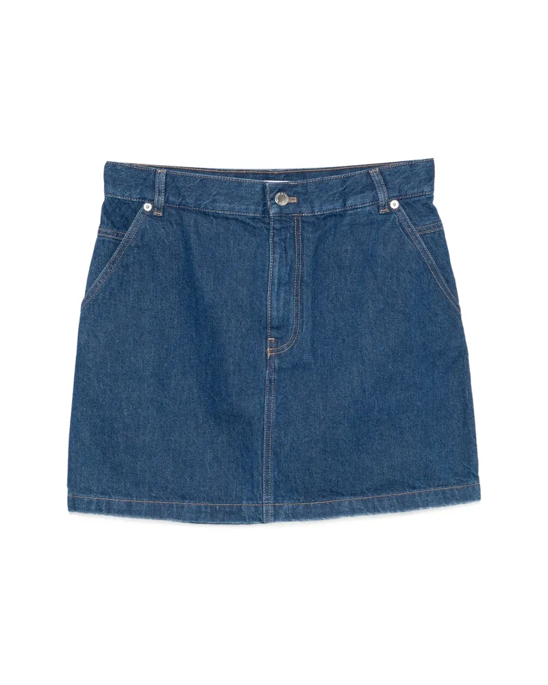 Kitsuné Regular-fit Denim Mini Skirt Blue