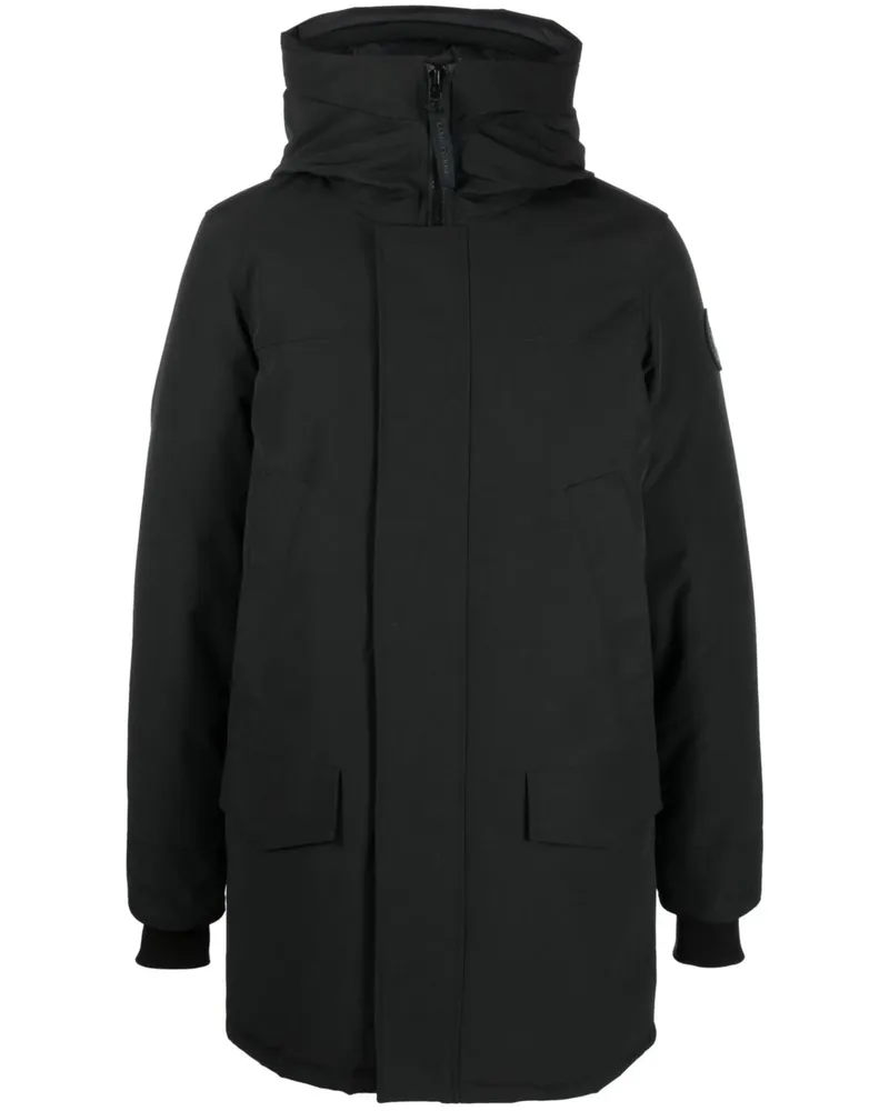 Canada Goose Langford Hooded Logo-patch Coat Black