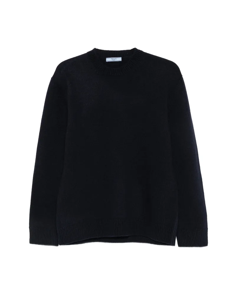 Prada Elbow-patch Sweater Blue
