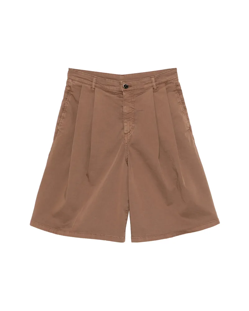 nine:inthe:morning Pleated Tailored Shorts Brown