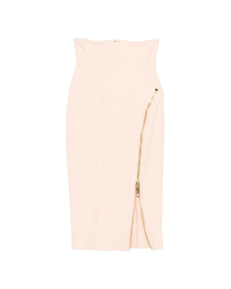 Elisabetta Franchi Zip-detail Pencil Skirt Pink