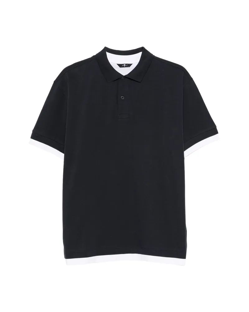 7 for all mankind Contrast-trim Polo Shirt Blue