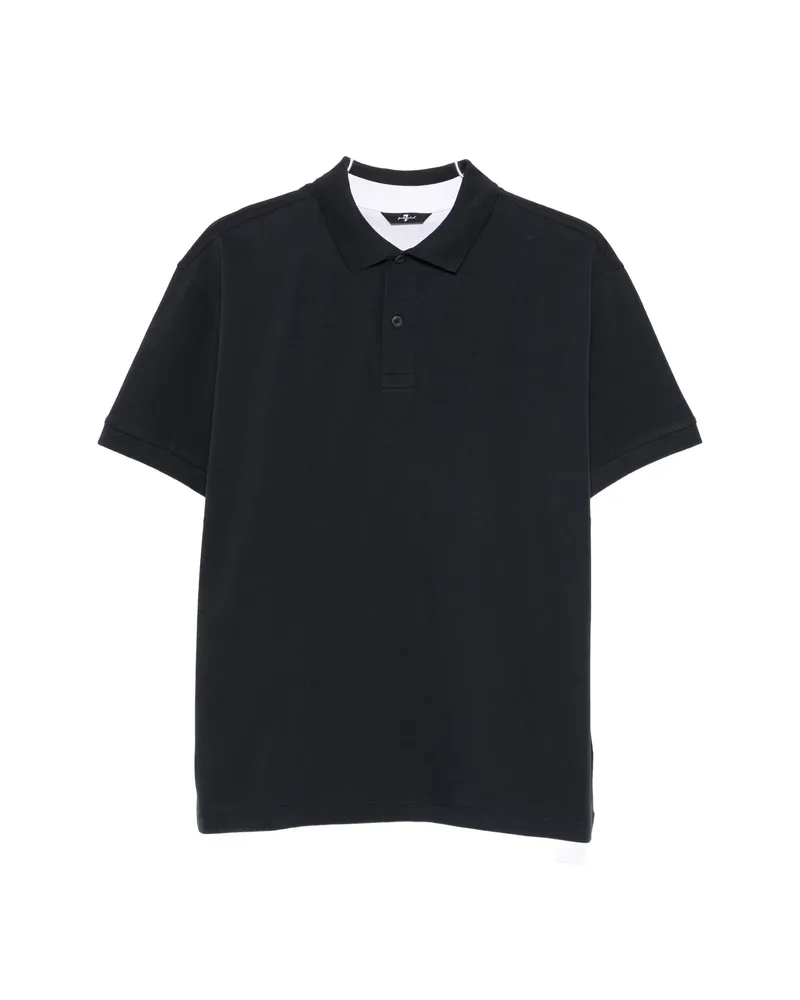 7 for all mankind Contrast-trim Polo Shirt Blue