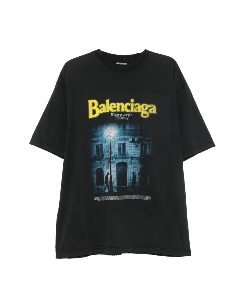 Balenciaga Graphic-print T-shirt Grey