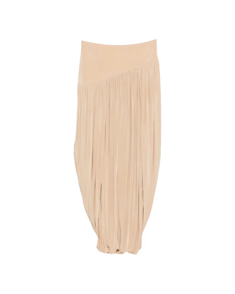 Ferragamo Skirt With Basque Detail Neutrals