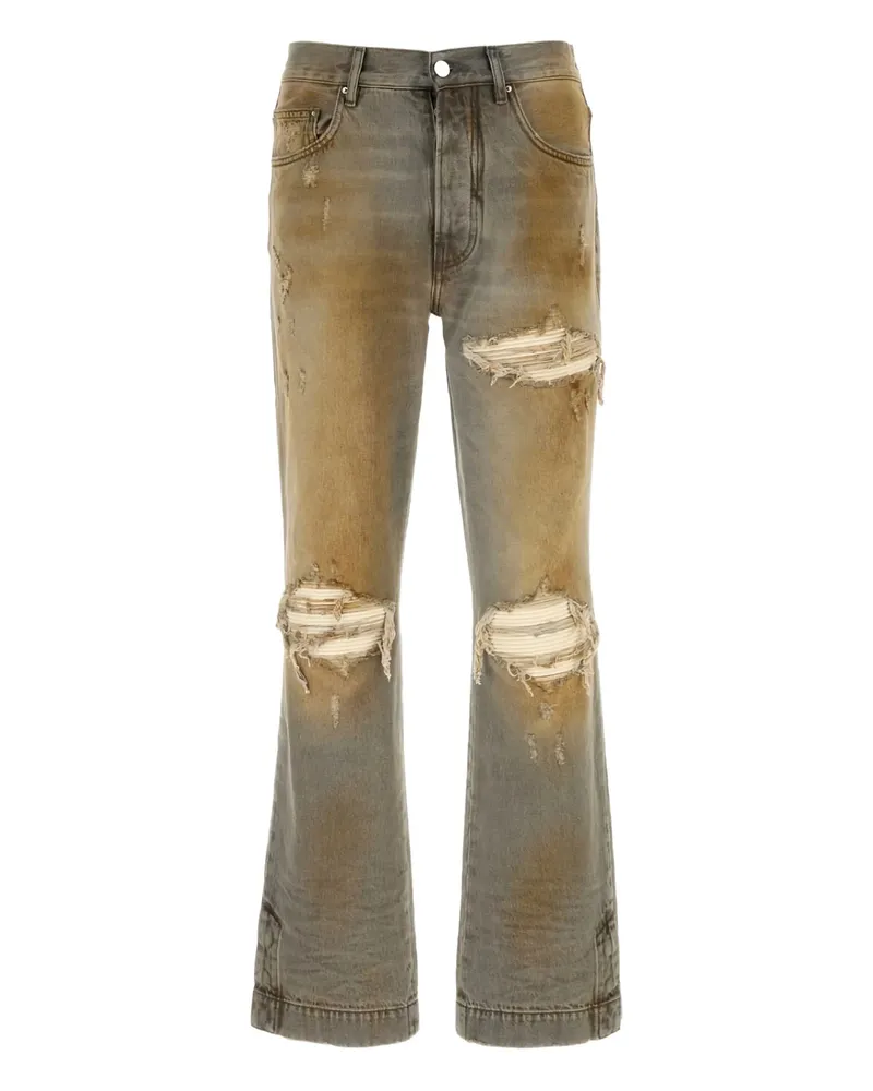 Amiri Distressed Denim Jeans Grey