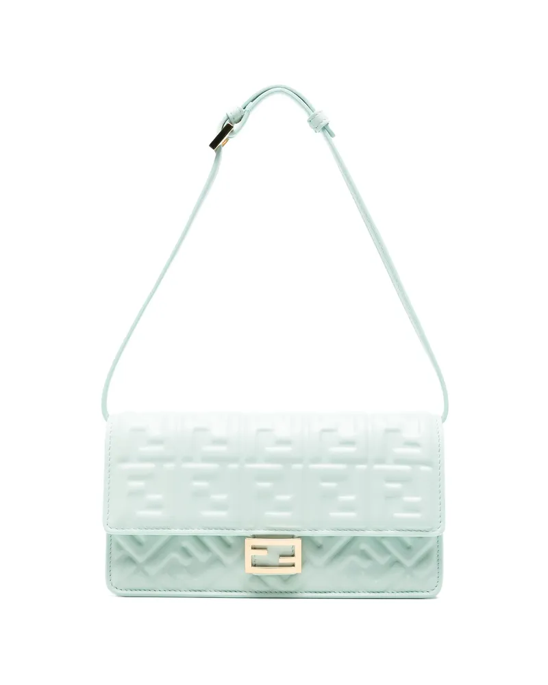 Fendi Wallet On Chain Baguette FF-motif Shoulder Bag Green