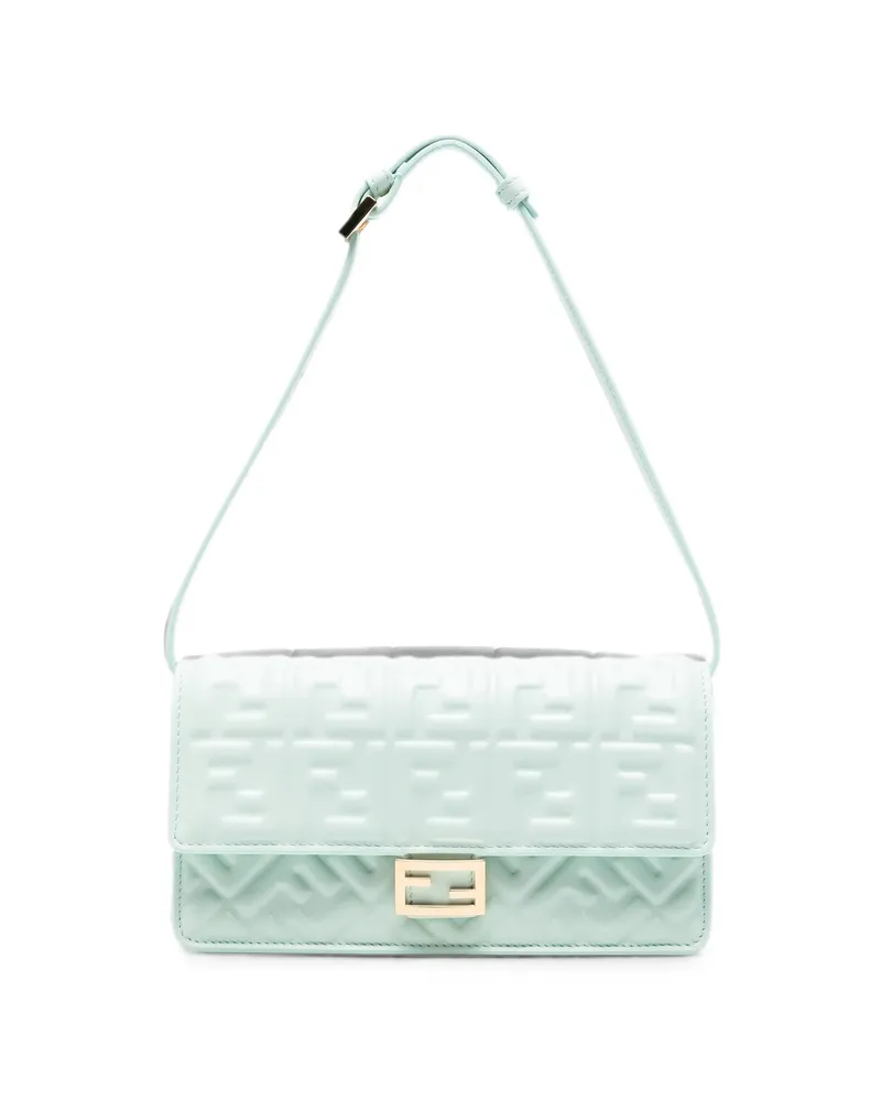 Fendi Wallet On Chain Baguette FF-motif Shoulder Bag Green