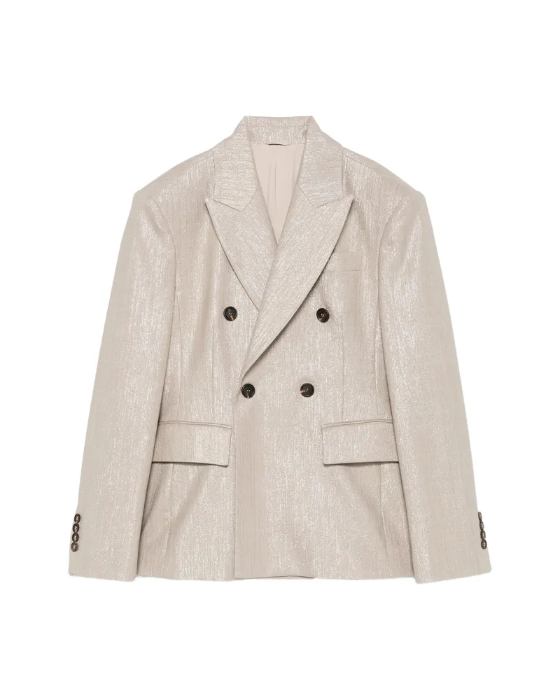 Brunello Cucinelli Double-breasted Blazer Neutrals