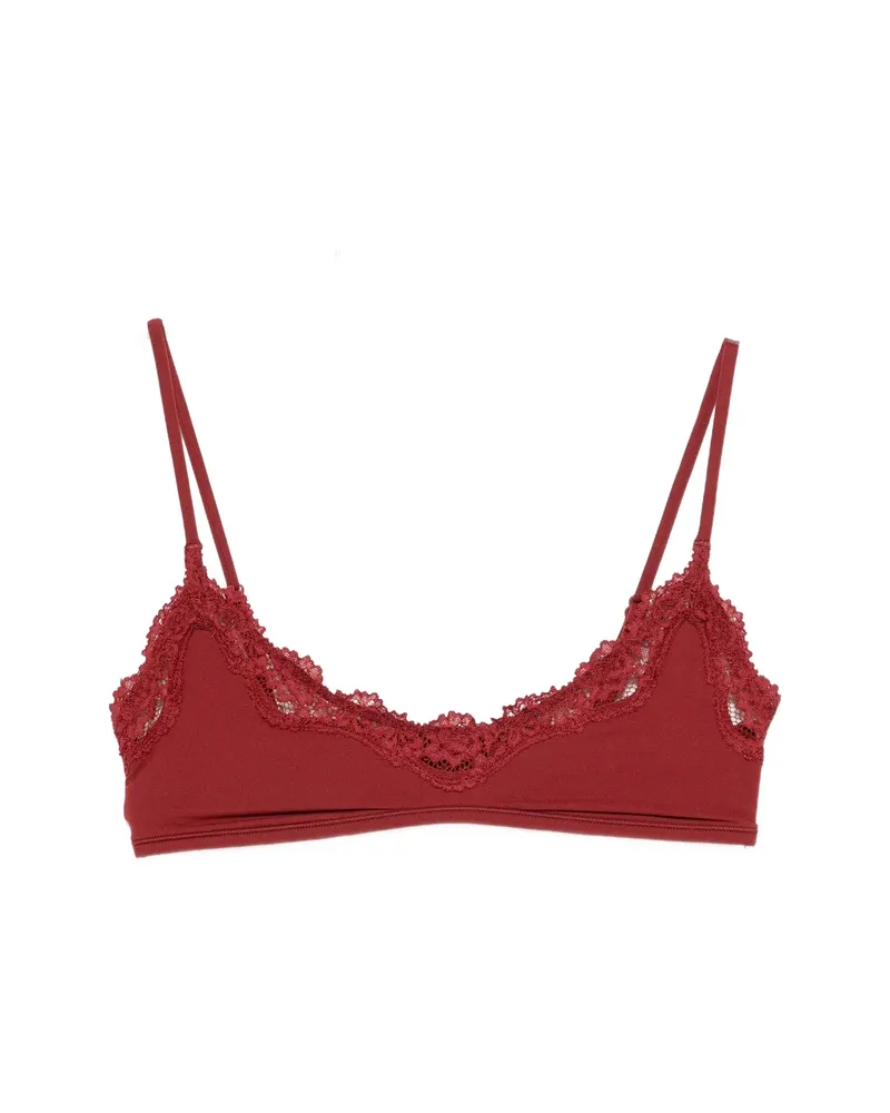 SKIMS Lace-trim Triangle Bra Red