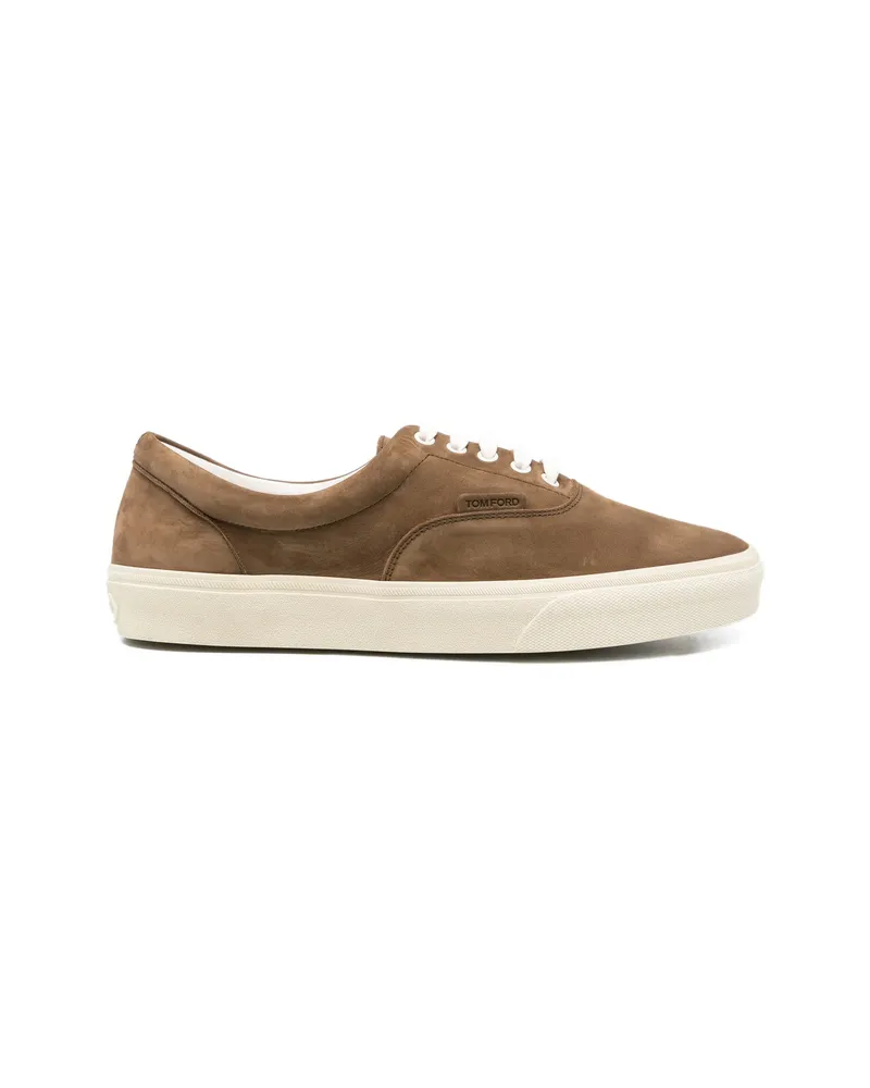 Tom Ford Logo Sneakers Brown