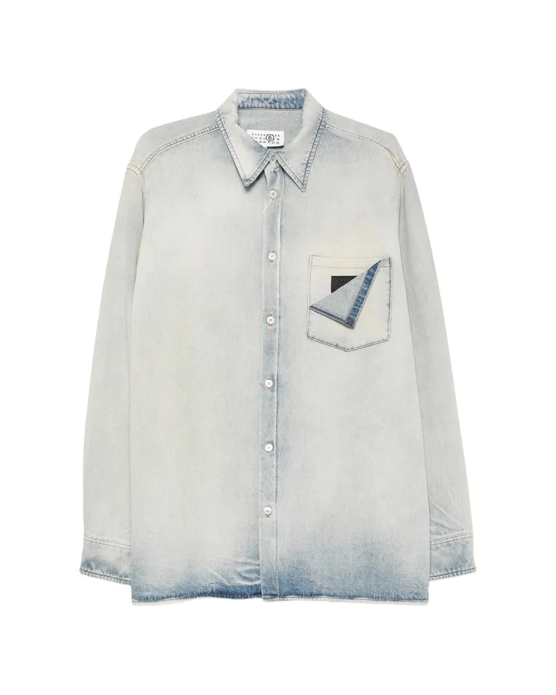 Maison Margiela Faded-effect Denim Jacket Blue
