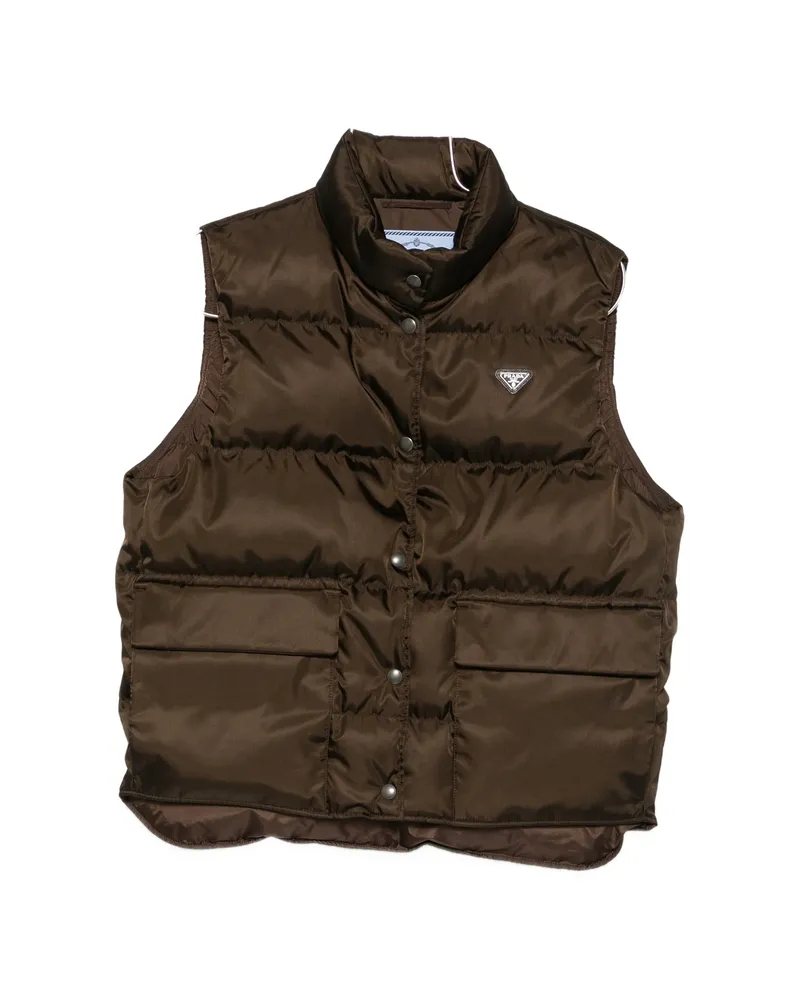 Prada Re-Nylon Quilted Gilet Brown