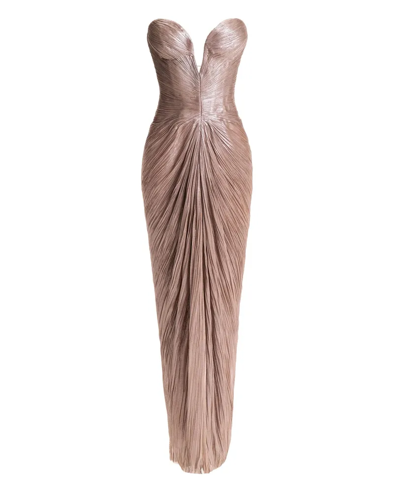 Maria Lucia Hohan Alessandra Strapless Maxi Dress Pink