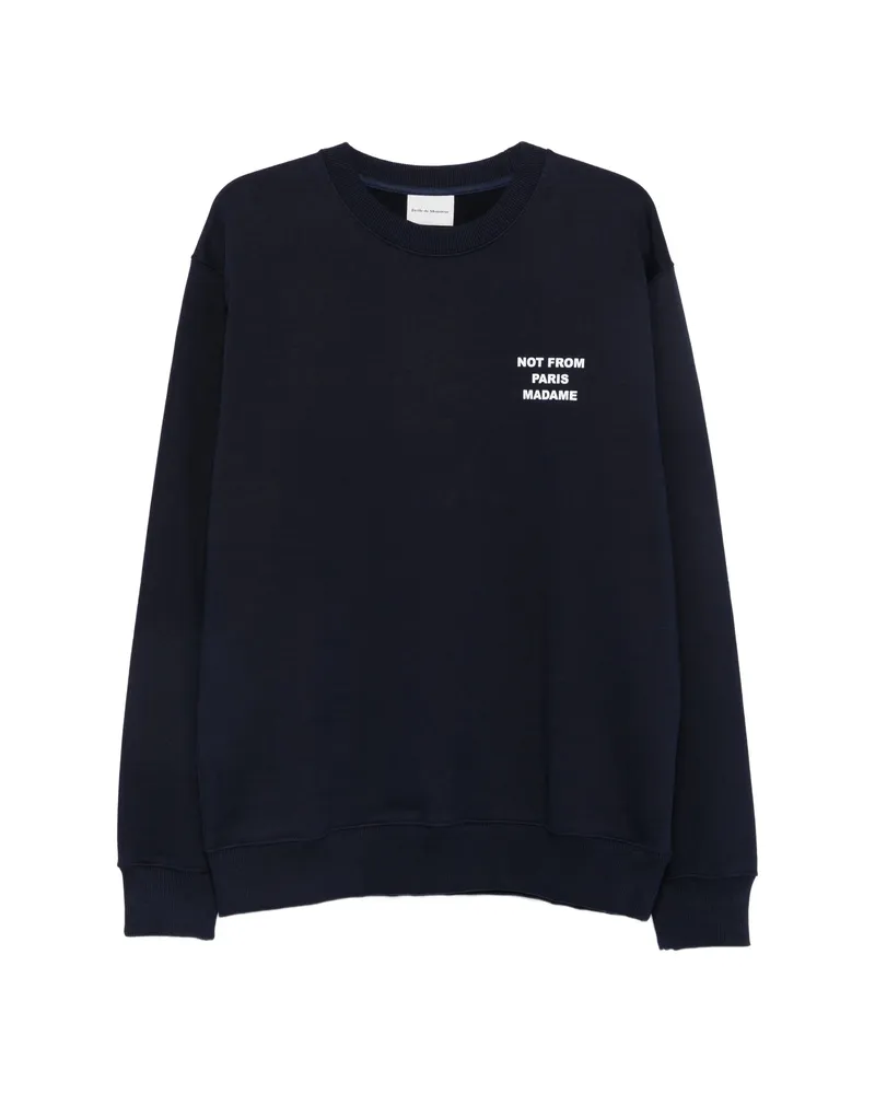 Drôle de Monsieur Not From Paris Madame Sweater Blue
