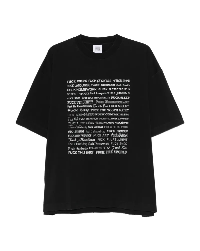 VETEMENTS Printed T-shirt Black
