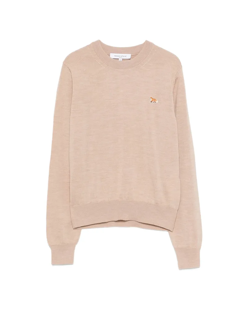 Kitsuné Fox Crewneck Sweater Neutrals
