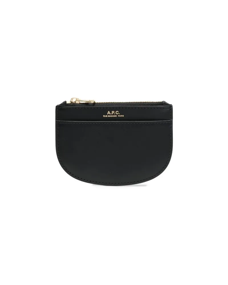 A.P.C. A. p.c. Rounded Leather Purse Black
